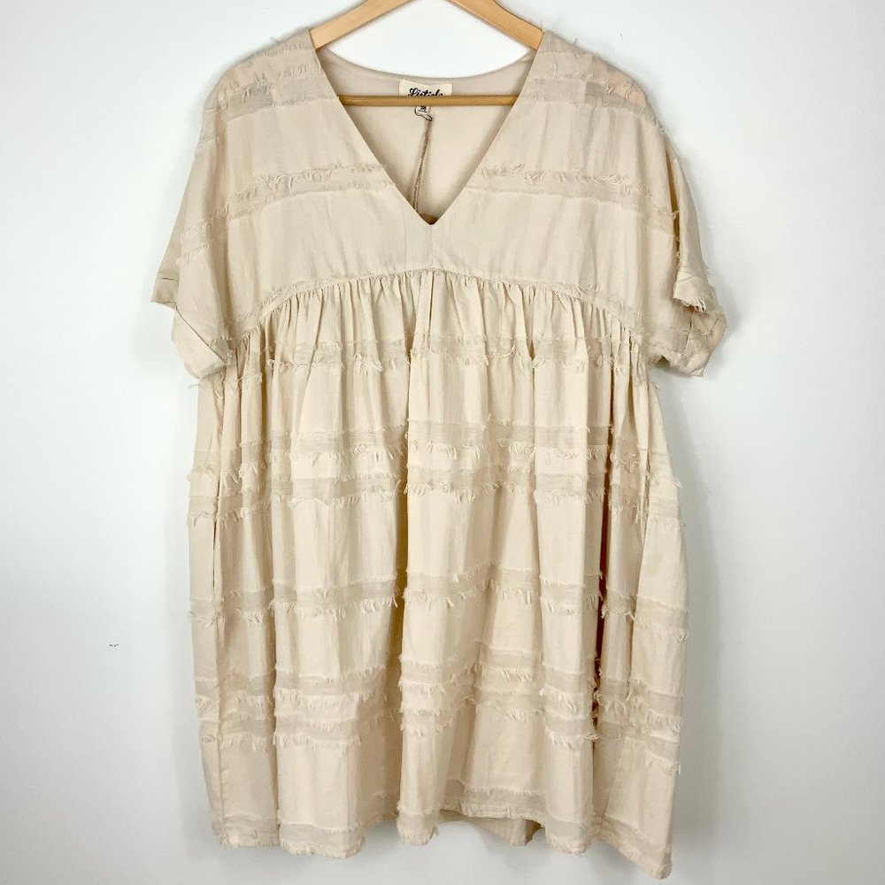 Ivory Fringed Babydoll Dress